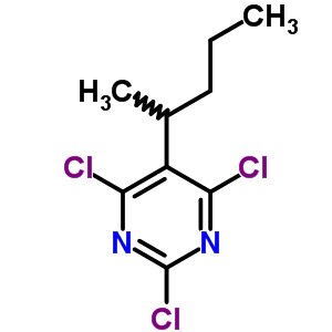 2,4,6-三氯-5-(1-甲基丁基)-嘧啶结构式_14095-65-9结构式
