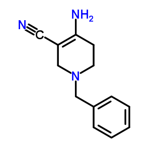 4-氨基-1-苄基-1,2,5,6-四氢吡啶-3-甲腈结构式_14247-04-2结构式