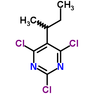 2,4,6-三氯-5-(1-甲基丙基)-嘧啶结构式_14273-78-0结构式