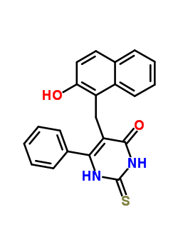5-((2-Hydroxy-1-naphthyl)methyl)-2-mercapto-6-phenyl-4-pyrimidinol Structure,14513-15-6Structure