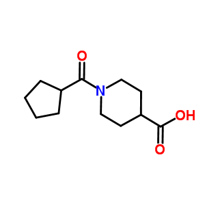 1-(环戊基羰基)-4-哌啶-羧酸结构式_147636-33-7结构式