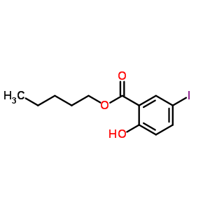 Pentyl 2-hydroxy-5-iodobenzoate Structure,15125-91-4Structure