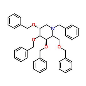 N-苄基-2,3,4,6-四-O-苄基-1,5-二脱氧-亚氨基-L-艾杜糖醇结构式_151963-95-0结构式