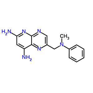 2-[(甲基苯基氨基)甲基]-吡啶并[2,3-b]吡嗪-6,8-二胺结构式_15224-04-1结构式