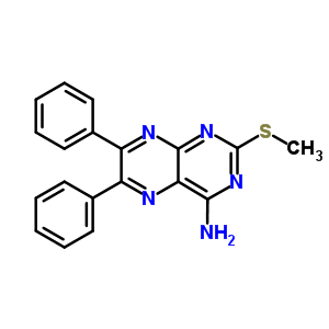 2-(甲基硫代)-6,7-二苯基-4-蝶啶胺结构式_15263-43-1结构式