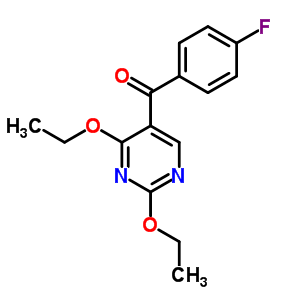 Methanone,(2,4-diethoxy-5-pyrimidinyl)(4-fluorophenyl)- Structure,1543-17-5Structure