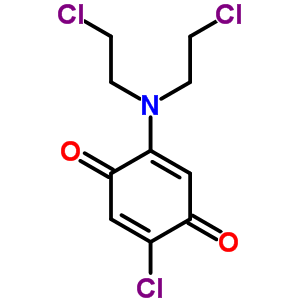 2-[双(2-氯乙基)氨基]-5-氯-2,5-环己二烯-1,4-二酮结构式_15482-83-4结构式