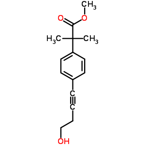 4-(4-Hydroxy-1-butynl)-|á,|á-dimethylbenzeneacetic acid methyl ester Structure,154825-93-1Structure