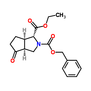 (1.Alpha.,3a.alpha.,6a.alpha.)-六氢-4-氧代-环戊并[c]吡咯-1,2(1H)-二羧酸-1-乙基2-(苯基甲基)酯结构式_158340-62-6结构式