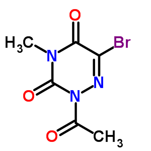 2-乙酰基-6-溴-4-甲基-1,2,4-三嗪-3,5(2h,4h-二酮结构式_15870-76-5