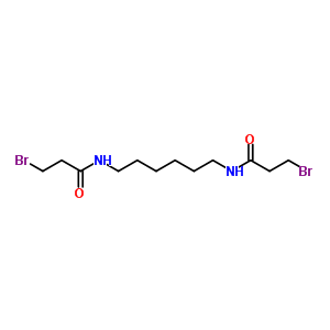 N,N-1,6-己烷二基双[3-溴-丙酰胺结构式_16044-34-1结构式