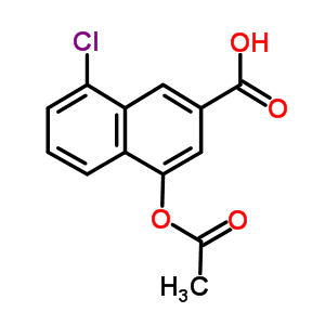 4-(乙酰基氧基)-8-氯-2-萘羧酸结构式_16059-78-2结构式