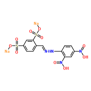 2,4-二磺基苯甲醛-2’,4’-二硝基苯基腙二钠盐结构式_161617-43-2结构式