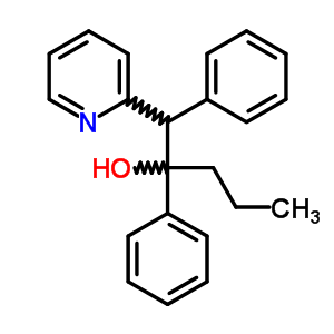 a,b-二苯基-a-丙基-2-吡啶乙醇结构式_16164-59-3结构式