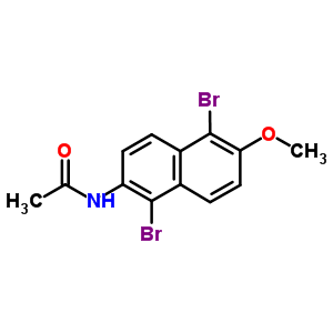 n-(1,5-二溴-6-甲氧基-2-萘)-乙酰胺结构式_16198-80-4结构式