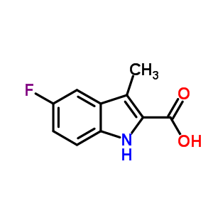 5-氟-3-甲基-1H-吲哚-2-羧酸结构式_16381-46-7结构式