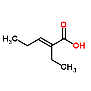 (2E)-2-乙基-2-戊烯酸结构式_16403-07-9结构式