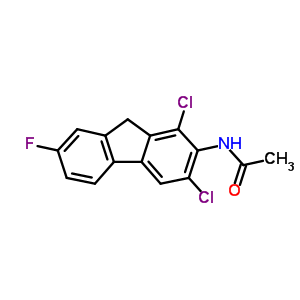 n-(1,3-二氯-7-氟-9h-芴-2-基)-乙酰胺结构式_1645-33-6结构式