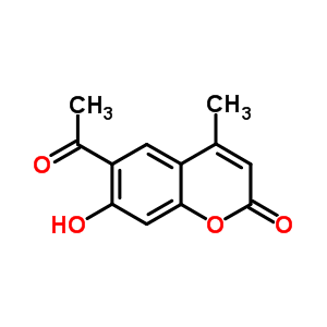 6-乙酰基-7-羟基-4-甲基-2H-色烯-2-酮结构式_16555-98-9结构式