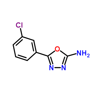 5-(3-氯苯基)-1,3,4-噁二唑-2-胺结构式_1673-45-6结构式