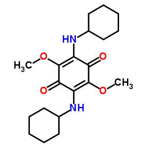 2,5-Cyclohexadiene-1,4-dione,2,5-bis(cyclohexylamino)-3,6-dimethoxy- Structure,16950-75-7Structure