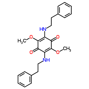 2,5-Cyclohexadiene-1,4-dione,2,5-dimethoxy-3,6-bis[(2-phenylethyl)amino]- Structure,16950-77-9Structure