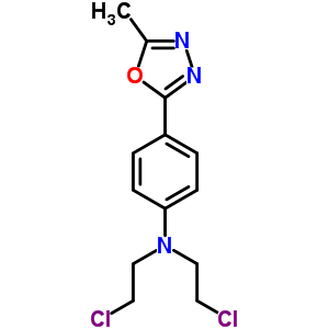 N,N-双(2-氯乙基)-4-(5-甲基-1,3,4-噁二唑-2-基)苯胺结构式_16956-49-3结构式