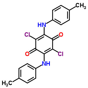 2,5-二氯-3,6-双[(4-甲基苯基)氨基]-2,5-环己二烯-1,4-二酮结构式_17123-20-5结构式