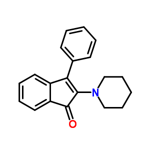 3-苯基-2-(1-哌啶)茚-1-酮结构式_1713-38-8结构式