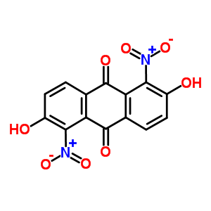 2,6-二羟基-1,5-二硝基-9,10-蒽二酮结构式_17139-67-2结构式