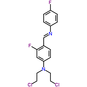 N,N-双(2-氯乙基)-3-氟-4-[(4-氟苯基)亚氨基甲基]苯胺结构式_1744-54-3结构式