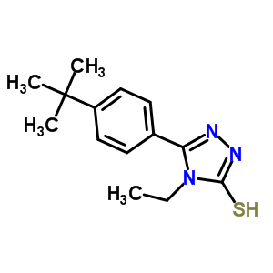 5-(4-叔丁基苯基)-4-乙基-4H-1,2,4-噻唑-3-硫醇结构式_174573-98-9结构式