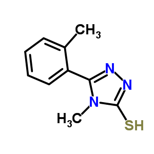 4-甲基-5-(2-甲基苯基)-4H-1,2,4-噻唑-3-硫醇结构式_174574-08-4结构式