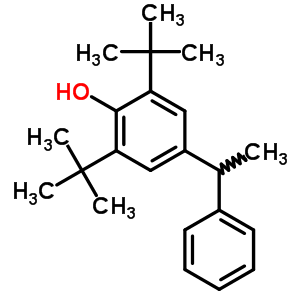 4-(1-苯基乙基)-2,6-二叔丁基-苯酚结构式_17540-76-0结构式