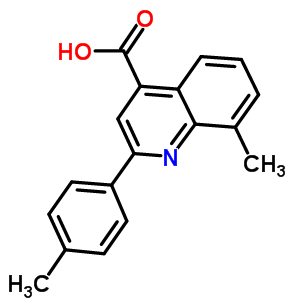 8-甲基-2-(4-甲基苯基)喹啉-4-羧酸结构式_18060-44-1结构式