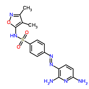4-(2,6-二氨基吡啶-3-基)二氮杂烯-n-(3,4-二甲基噁唑-5-基)苯磺酰胺结构式_18074-65-2结构式