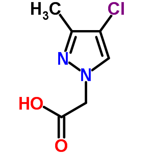 (4-氯-3-甲基-1H-吡唑-1-基)乙酸结构式_180741-31-5结构式