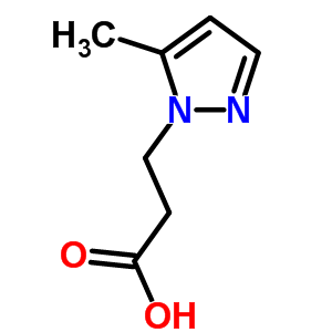 3-(5-甲基-1H-吡唑-1-基)丙酸结构式_180741-46-2结构式