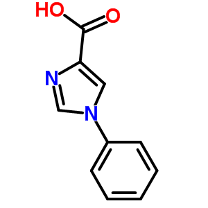 1-苯基-1H-咪唑-4-羧酸结构式_18075-64-4结构式