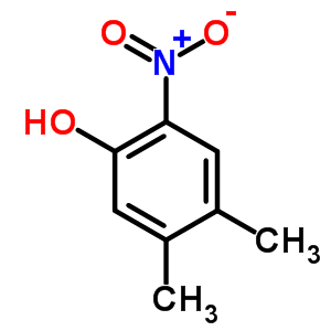 4,5-二甲基-2-硝基-苯酚结构式_18087-10-0结构式
