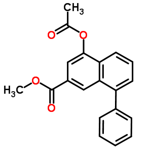 4-(乙酰基氧基)-8-苯基-2-萘羧酸甲酯结构式_181258-95-7结构式