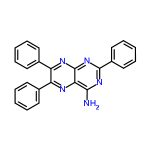 2,6,7-三苯基-4-蝶啶胺结构式_18181-94-7结构式