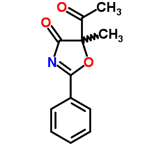5-乙酰基-5-甲基-2-苯基-1,3-噁唑-4-酮结构式_18354-41-1结构式