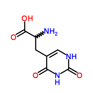 2-氨基-3-(2,4-二氧代-1H-嘧啶-5-基)丙酸结构式_1844-26-4结构式