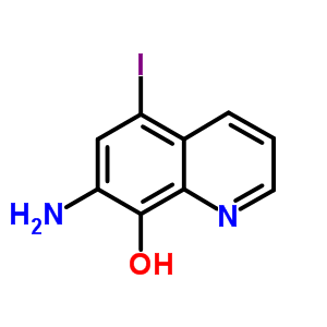 7-氨基-5-碘-8-羟基喹啉结构式_18472-10-1结构式