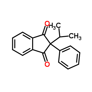 2-苯基-2-丙烷-2-基-茚-1,3-二酮结构式_18473-54-6结构式