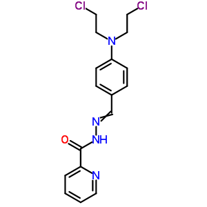 2-[[4-[双(2-氯乙基)氨基]苯基]亚甲基]肼2-吡啶羧酸结构式_18612-65-2结构式