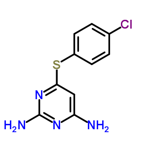 6-[(4-氯苯基)硫代]-2,4-嘧啶二胺结构式_18620-80-9结构式