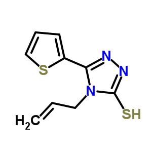 4-烯丙基-5-噻吩-2-基-4H-1,2,4-噻唑-3-硫醇结构式_187795-50-2结构式