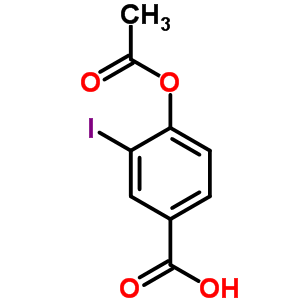 4-(乙酰基氧基)-3-碘苯甲酸结构式_190067-59-5结构式